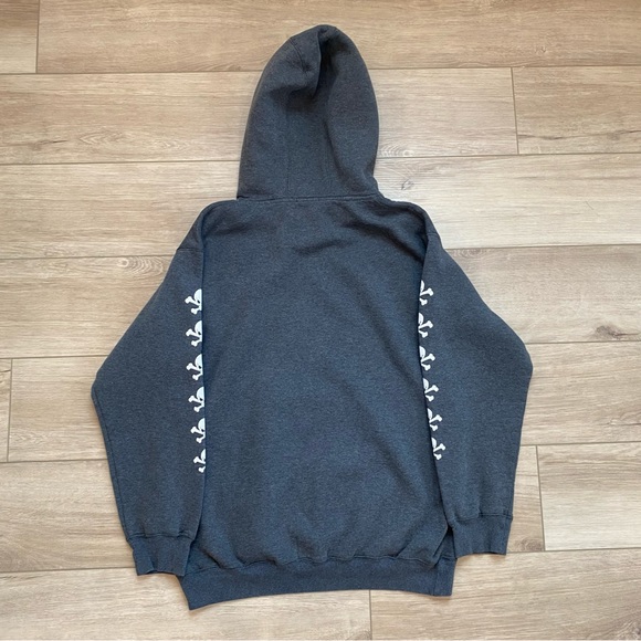 Y2K TKD Surf Shop Skulls Hoodie Grunge Streetwear Pullover Size Large Skater - Picture 2 of 4